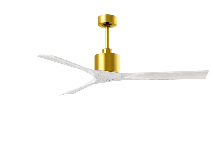 Matthews Fan Company Nan NK-BRBR-MWH-60 Ceiling Fan - Brushed Brass, Matte White/