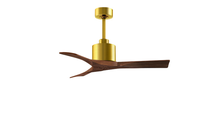 Matthews Fan Company Nan NK-BRBR-WA-42 Ceiling Fan - Brushed Brass, Walnut/