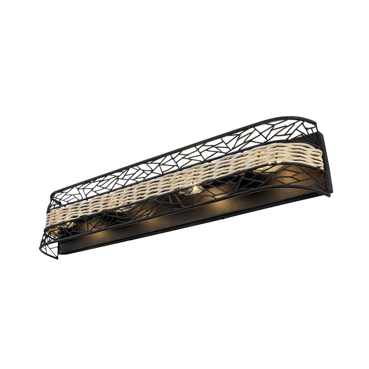 Varaluz Cayman 362B04BL Bath Vanity Light 32 in. wide - Black