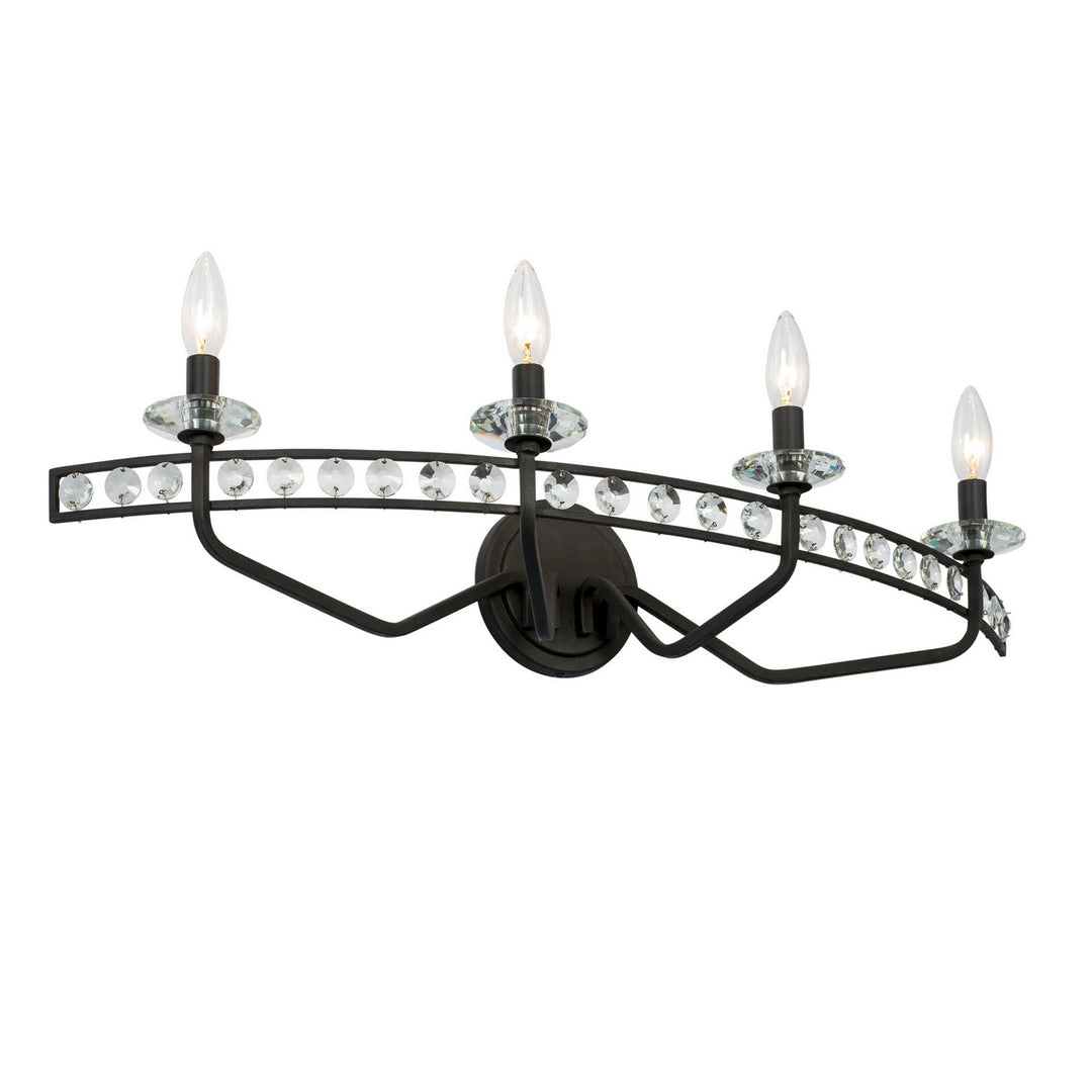 Varaluz Monroe 363B04CB Bath Vanity Light 31 in. wide - Carbon