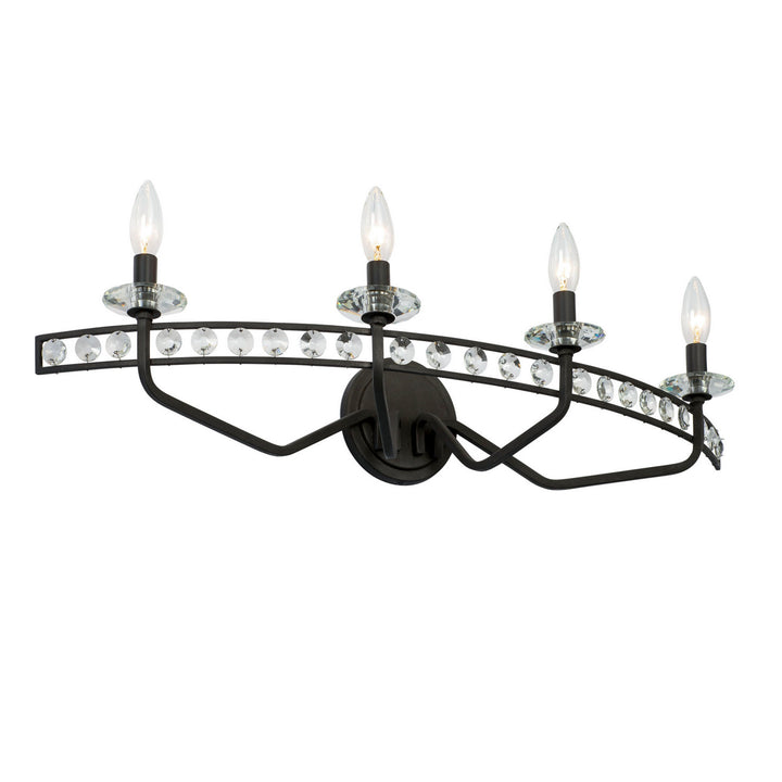 Varaluz Monroe 363B04CB Bath Vanity Light 31 in. wide - Carbon
