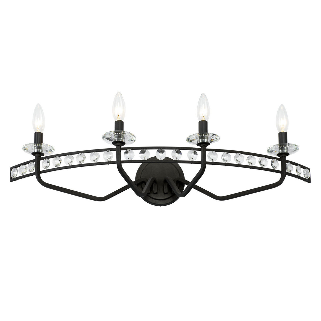 Varaluz Monroe 363B04CB Bath Vanity Light 31 in. wide - Carbon