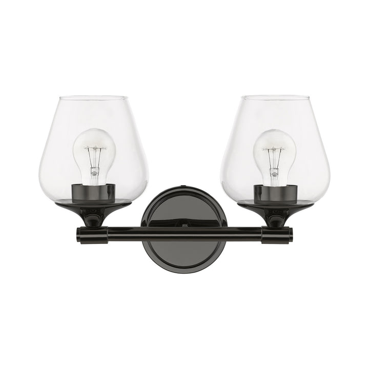 Livex Willow 17472-46 Bath Vanity Light 15 in. wide - Black Chrome