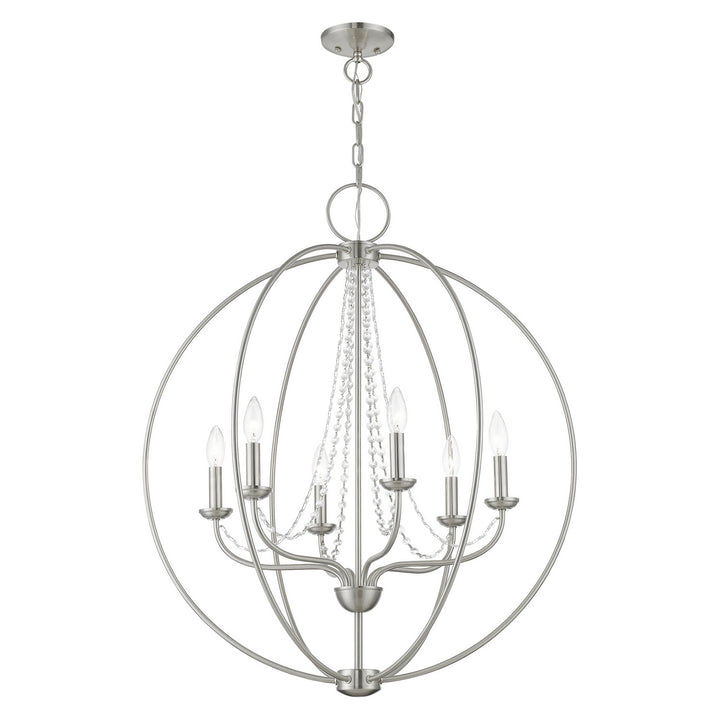Livex Arabella 40916-91 Chandelier Light - Brushed Nickel