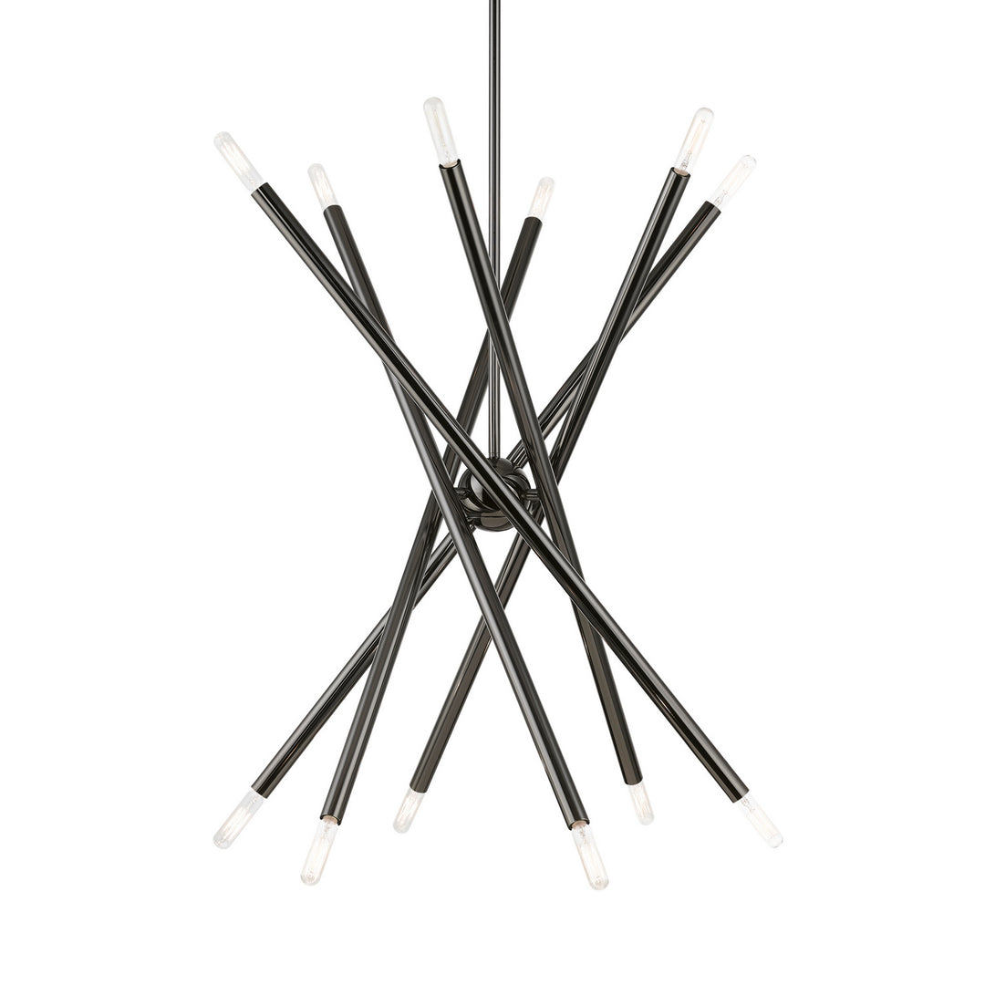 Livex Soho 46776-46 Chandelier Light - Black Chrome