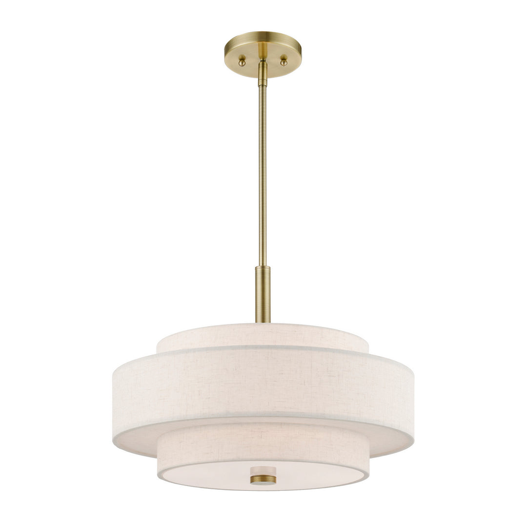 Livex Monroe 52137-01 Pendant Light - Antique Brass
