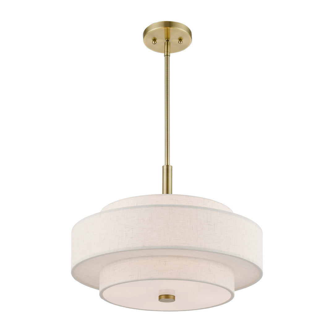 Livex Monroe 52137-01 Pendant Light - Antique Brass