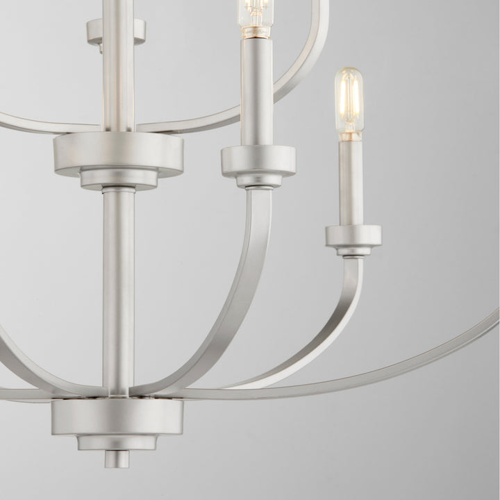 Quorum Reyes 6160-9-64 Chandelier Light - Classic Nickel