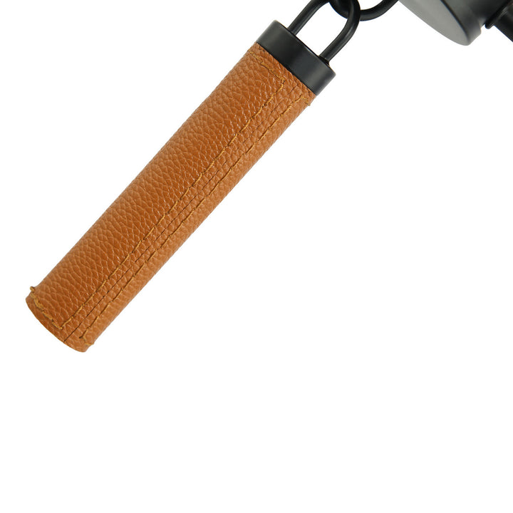 Varaluz Secret Agent 368P03BLC Pendant Light - Black/Camel Leather