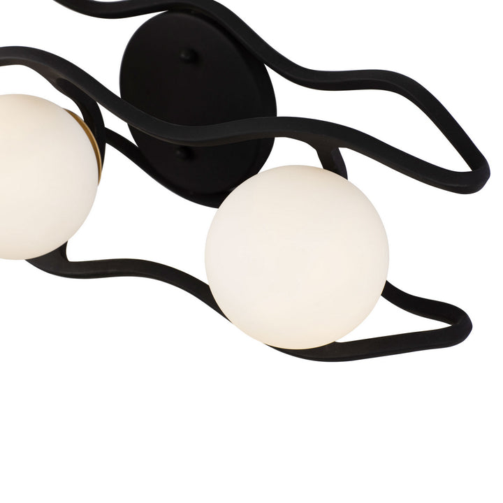 Varaluz Black Betty 374B03CBFG Bath Vanity Light 21 in. wide - Carbon/French Gold