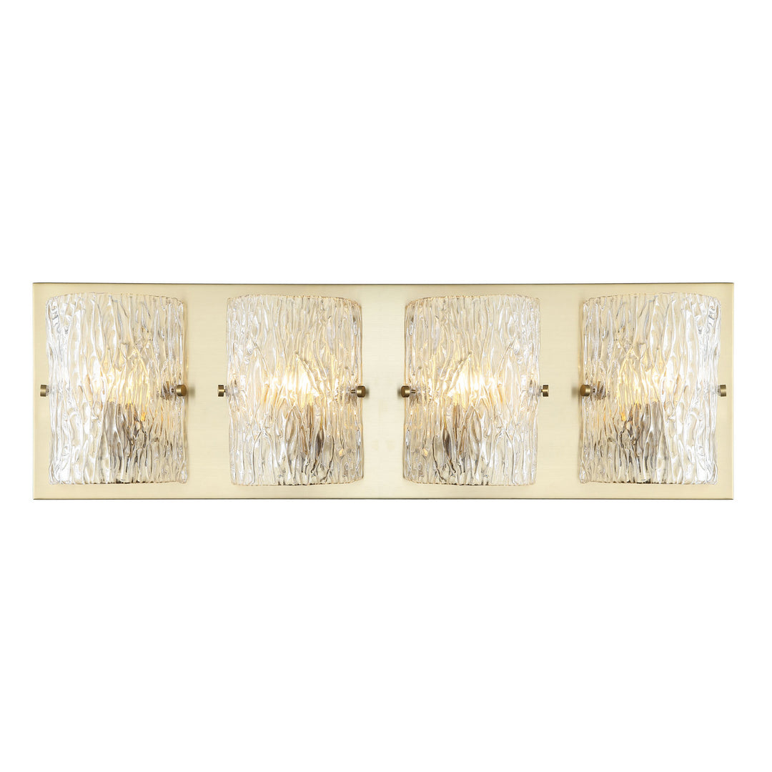Varaluz Morgan 376B04SB Bath Vanity Light 31 in. wide - Satin Brass