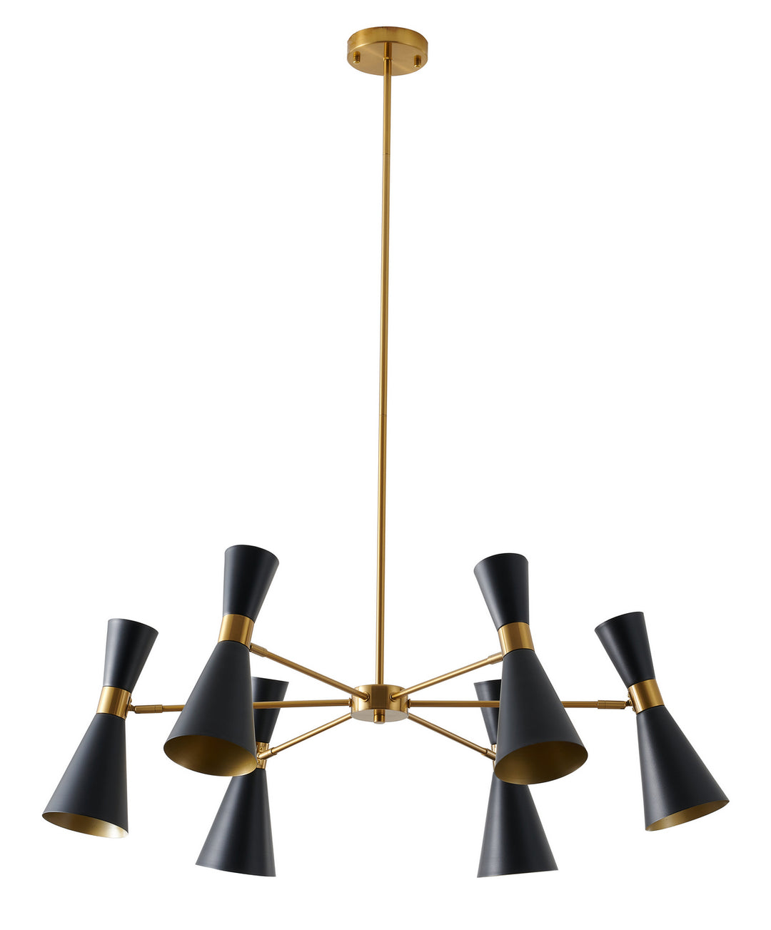Bethel International DU174C33G Chandelier Light - Black & Gold