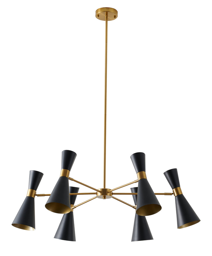Bethel International DU174C33G Chandelier Light - Black & Gold