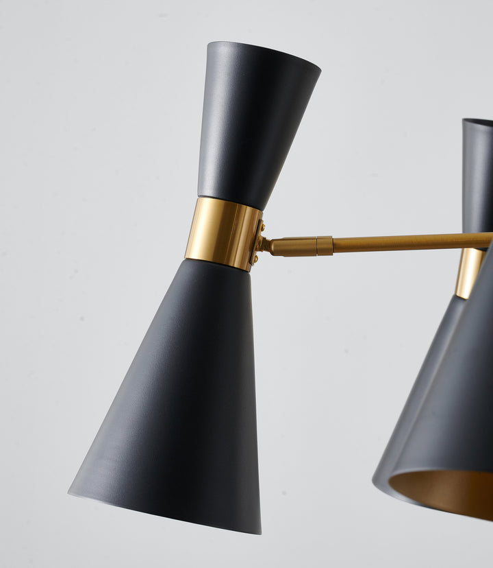 Bethel International DU174C33G Chandelier Light - Black & Gold