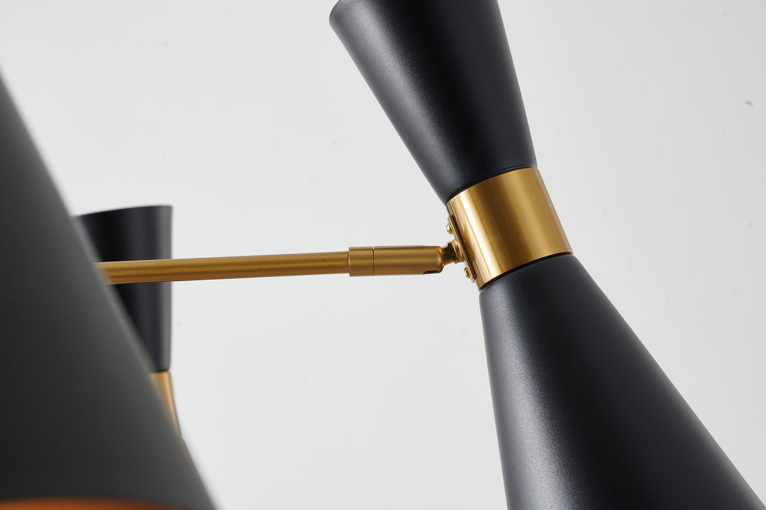 Bethel International DU174C33G Chandelier Light - Black & Gold