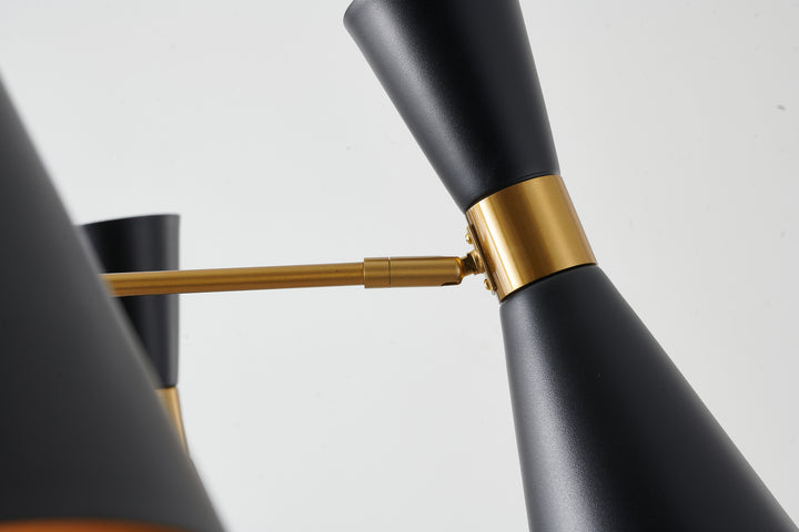 Bethel International DU174C33G Chandelier Light - Black & Gold