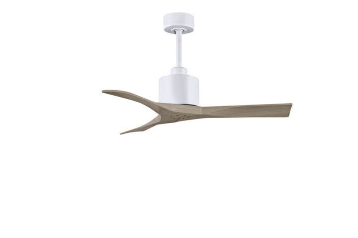 Matthews Fan Company Nan NK-MWH-GA-42 Ceiling Fan - Matte White, Gray Ash/