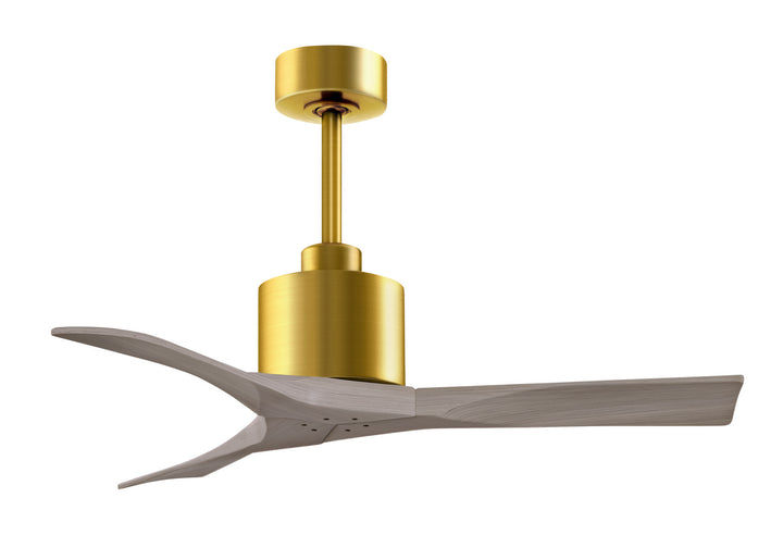 Matthews Fan Company Nan NK-BRBR-GA-42 Ceiling Fan - Brushed Brass, Gray Ash/