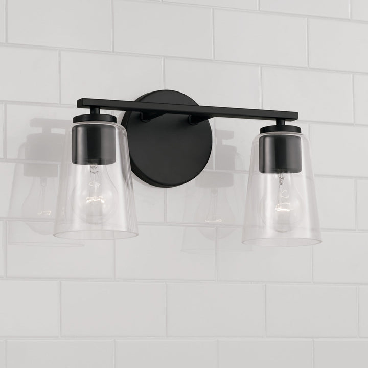 Capital Portman 148621MB-537 Bath Vanity Light 15 in. wide - Matte Black