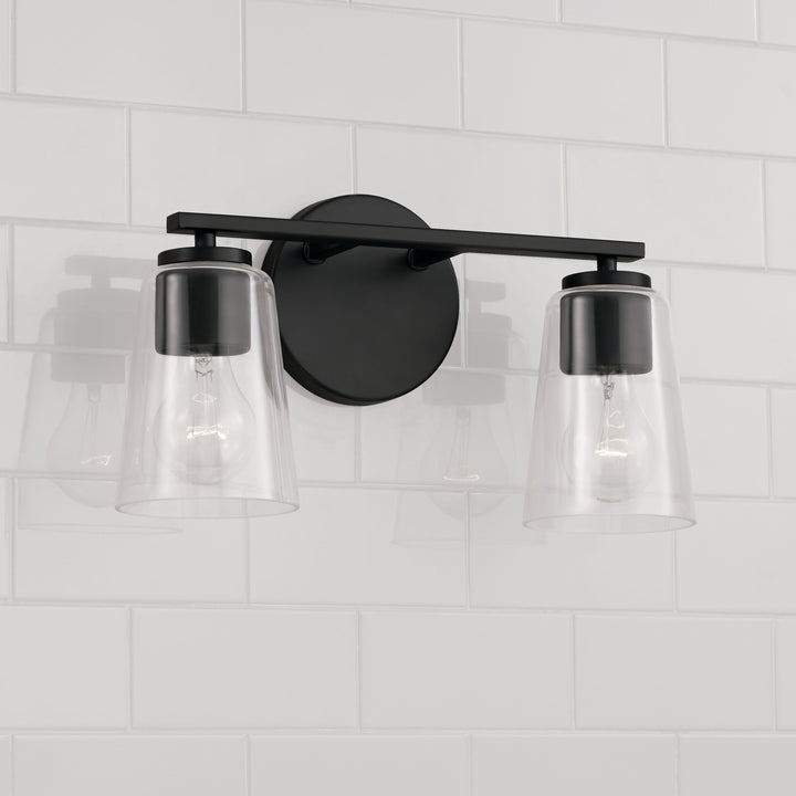Capital Portman 148621MB-537 Bath Vanity Light 15 in. wide - Matte Black