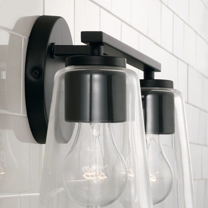 Capital Portman 148621MB-537 Bath Vanity Light 15 in. wide - Matte Black