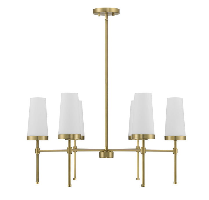 Savoy House Haynes 1-2802-6-322 Chandelier Light - Warm Brass