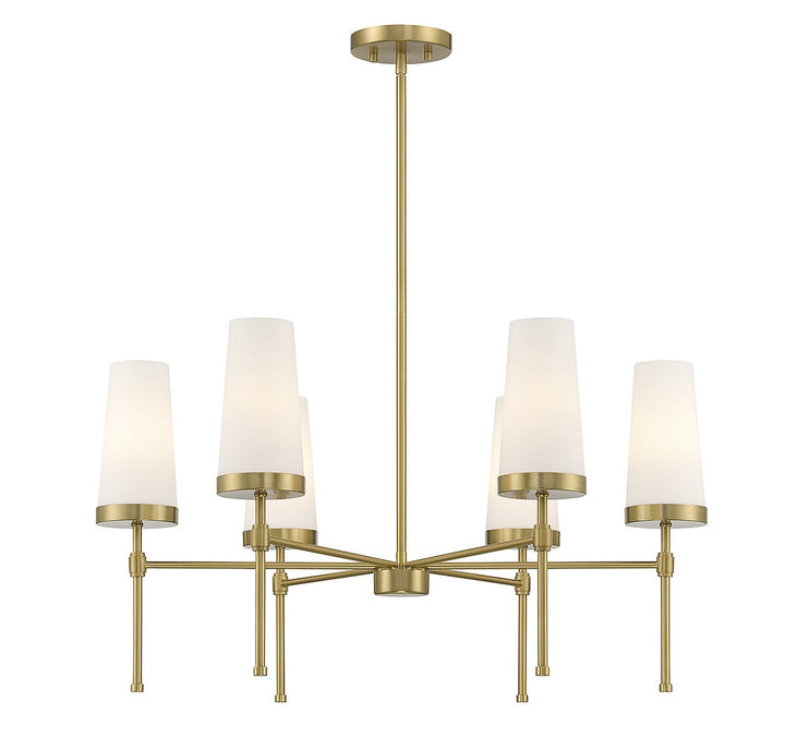 Savoy House Haynes 1-2802-6-322 Chandelier Light - Warm Brass