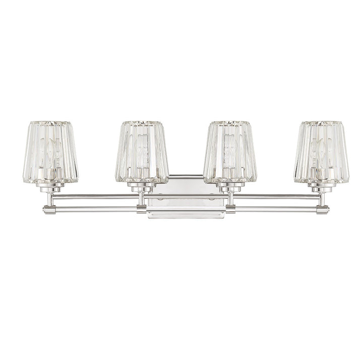 Savoy House Garnet 8-6001-4-109 Bath Vanity Light 32 in. wide - Polished Nickel