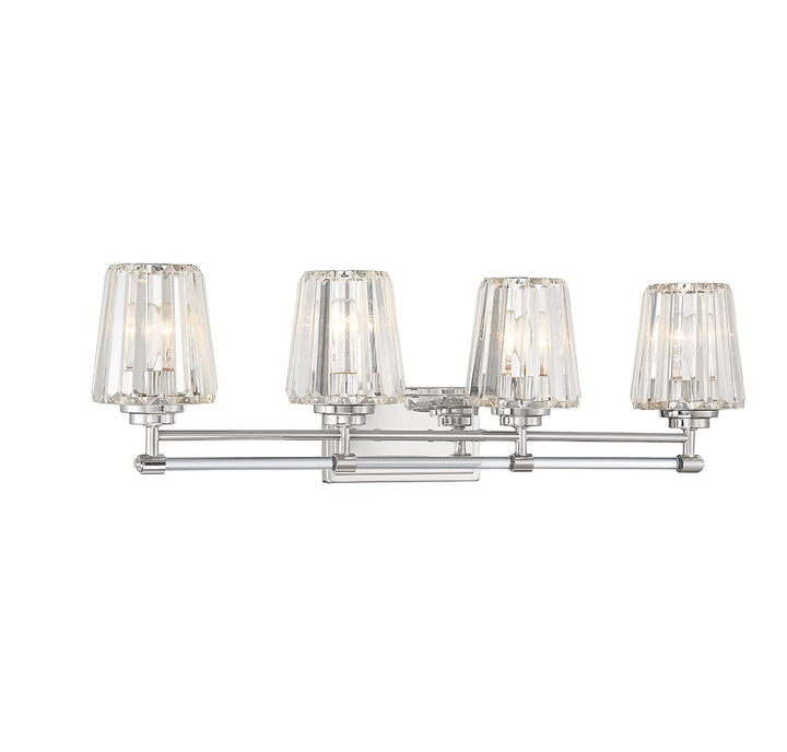 Savoy House Garnet 8-6001-4-109 Bath Vanity Light 32 in. wide - Polished Nickel
