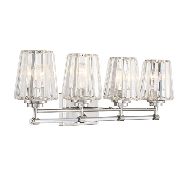 Savoy House Garnet 8-6001-4-109 Bath Vanity Light 32 in. wide - Polished Nickel