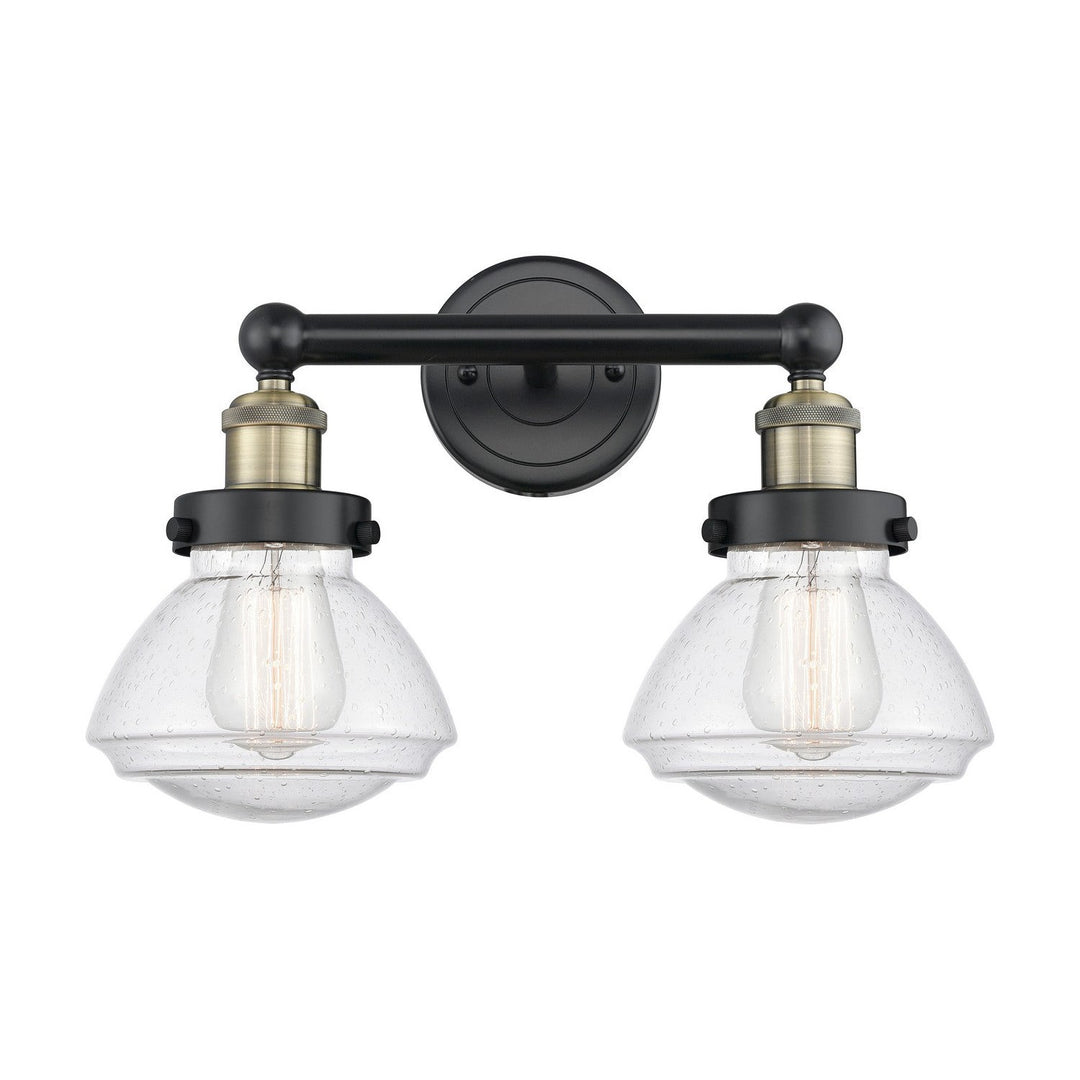 Innovations Edison 616-2W-BAB-G324 Bath Vanity Light 16 in. wide - Black Antique Brass