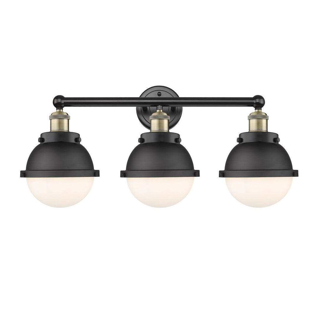 Innovations Downtown Urban 616-3W-BAB-HFS-61-BK Bath Vanity Light 26 in. wide - Black Antique Brass