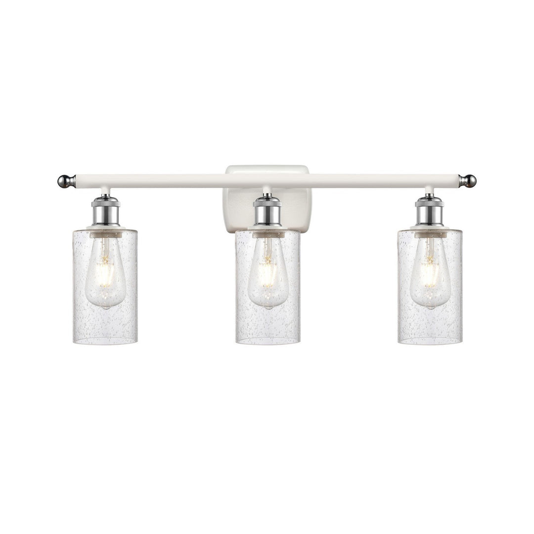 Innovations Ballston 516-3W-WPC-G804 Bath Vanity Light 26 in. wide - White and Polished Chrome