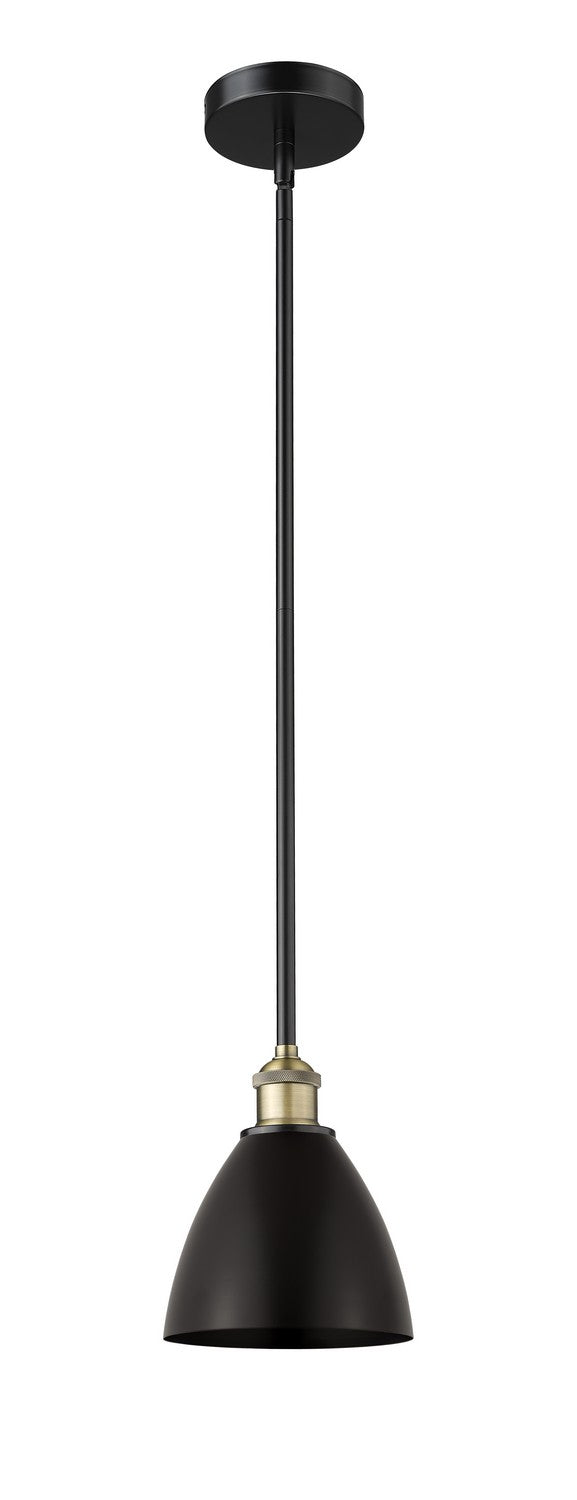 Innovations Edison 616-1S-BAB-MBD-75-BK Pendant Light - Black Antique Brass