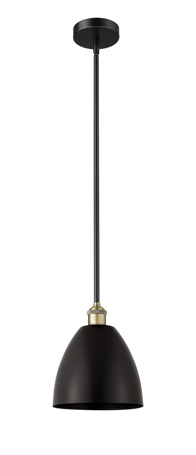 Innovations Edison 616-1S-BAB-MBD-9-BK Pendant Light - Black Antique Brass