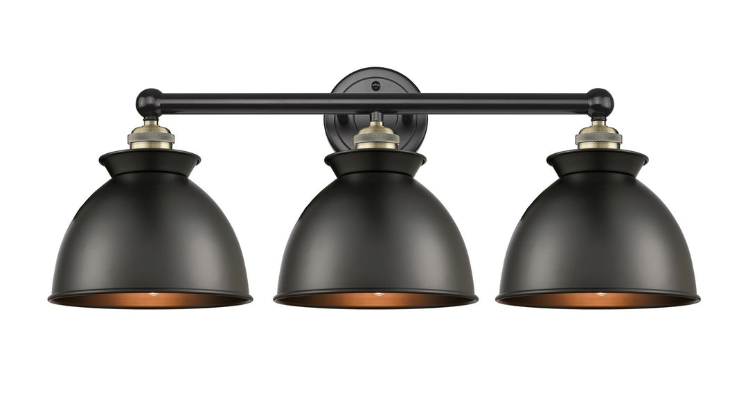 Innovations Edison 616-3W-BAB-M14-BK Bath Vanity Light 27 in. wide - Black Antique Brass