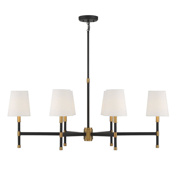 Savoy House Brody 1-1631-6-143 Chandelier Light - Matte Black with Warm Brass Accents