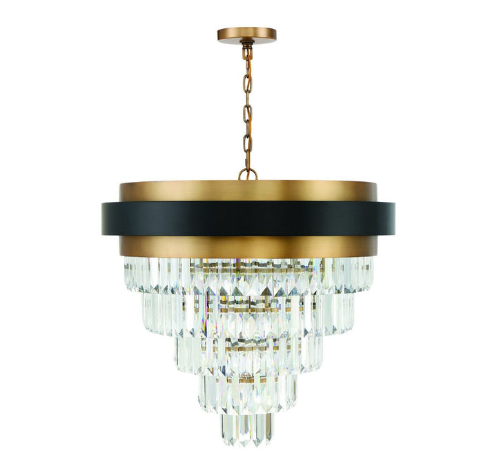 Savoy House Marquise 1-1668-9-143 Chandelier Light - Matte Black with Warm Brass Accents