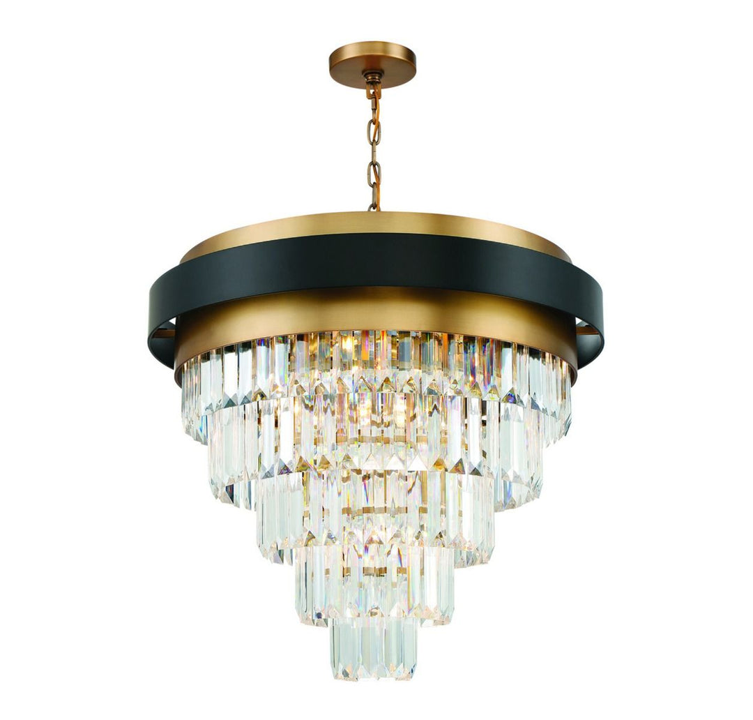 Savoy House Marquise 1-1668-9-143 Chandelier Light - Matte Black with Warm Brass Accents