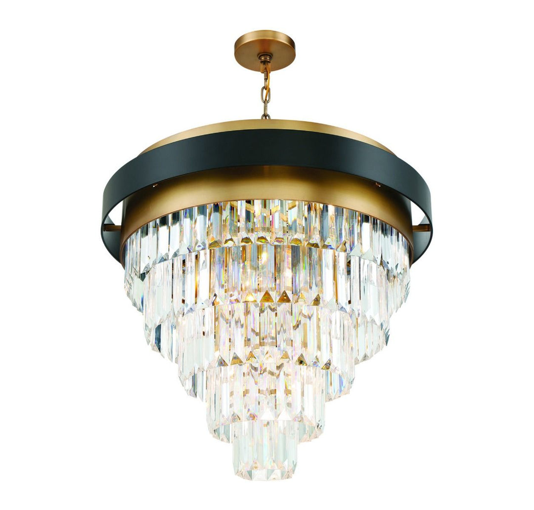 Savoy House Marquise 1-1668-9-143 Chandelier Light - Matte Black with Warm Brass Accents