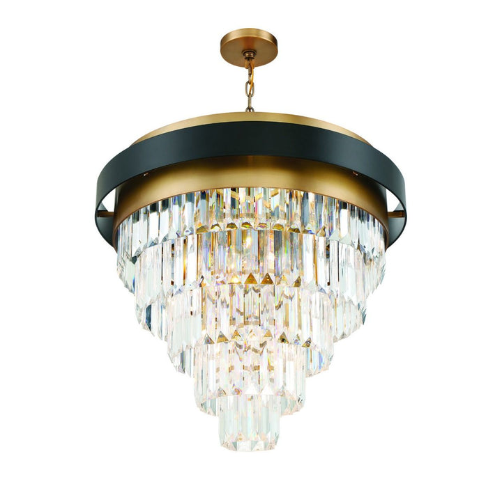 Savoy House Marquise 1-1668-9-143 Chandelier Light - Matte Black with Warm Brass Accents
