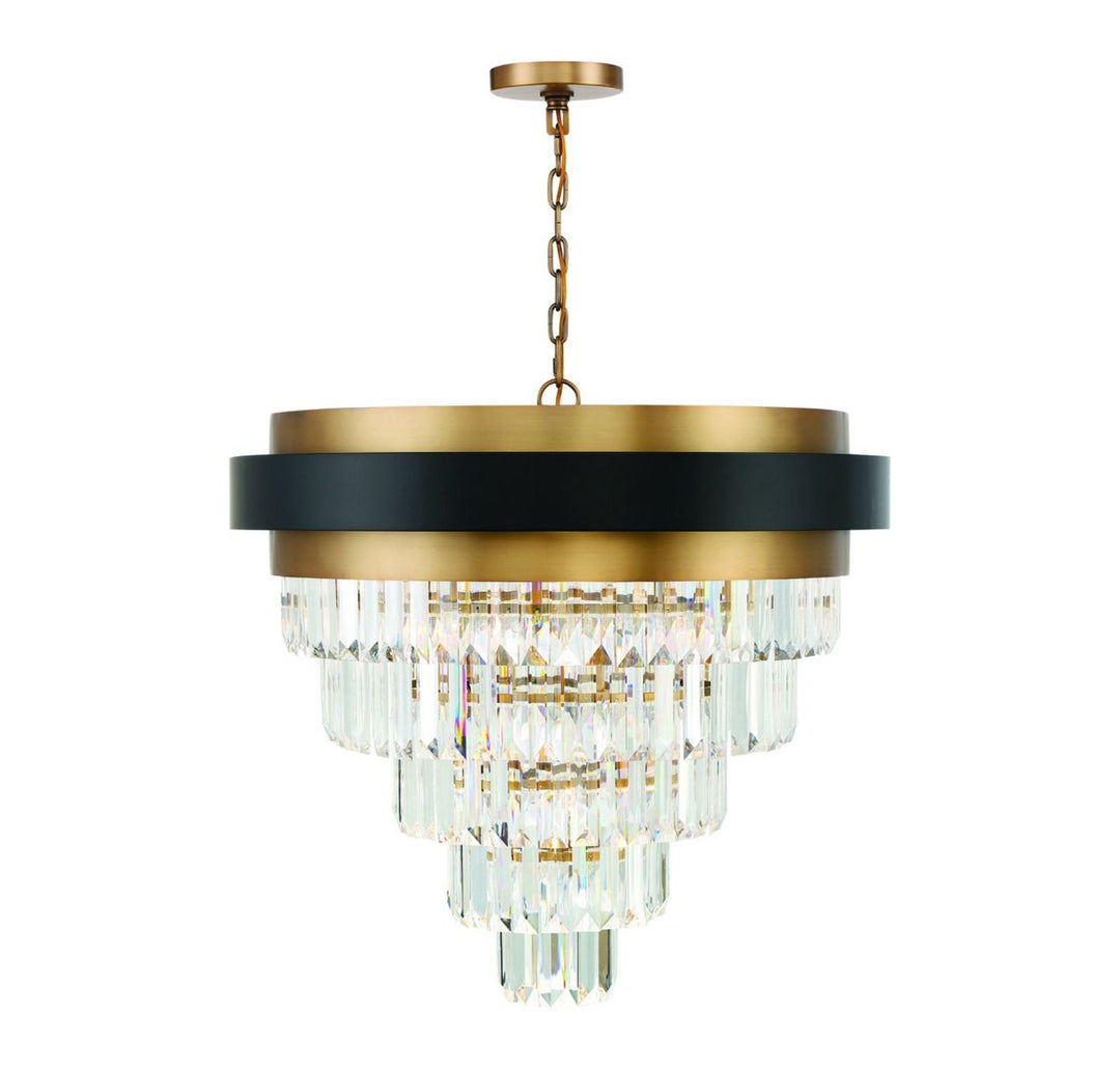 Savoy House Marquise 1-1668-9-143 Chandelier Light - Matte Black with Warm Brass Accents