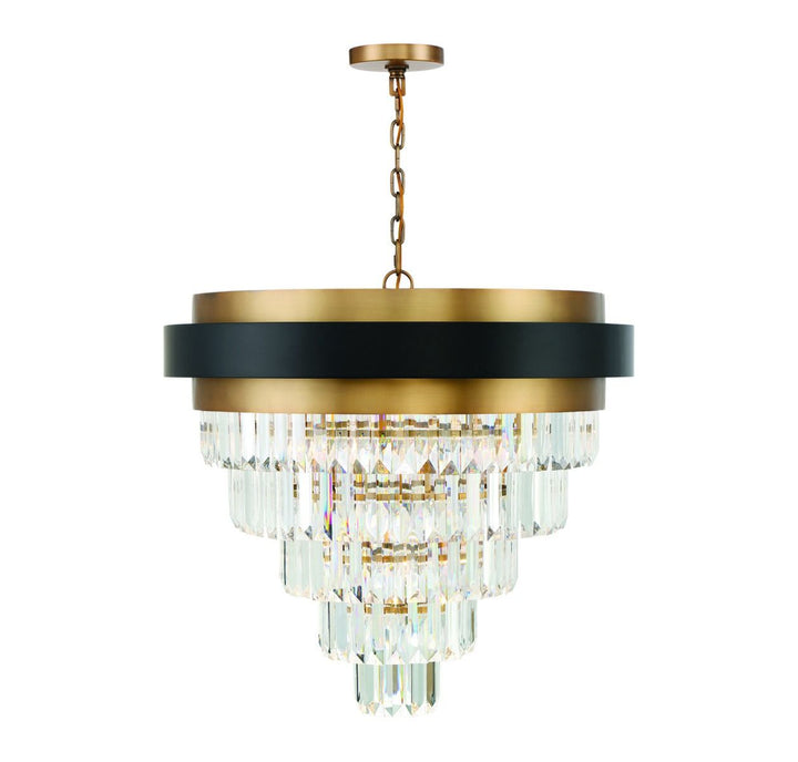 Savoy House Marquise 1-1668-9-143 Chandelier Light - Matte Black with Warm Brass Accents