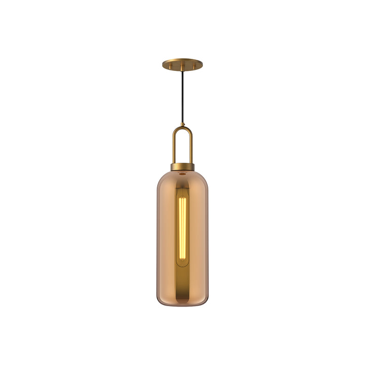 Alora Mood soji PD401606AGCP Pendant Light - Aged Gold/Copper Glass