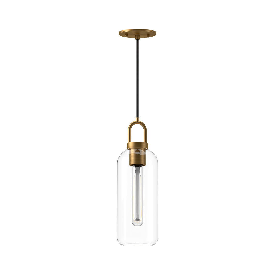 Alora Mood soji PD401505AGCL Pendant Light - Aged Gold/Clear Glass