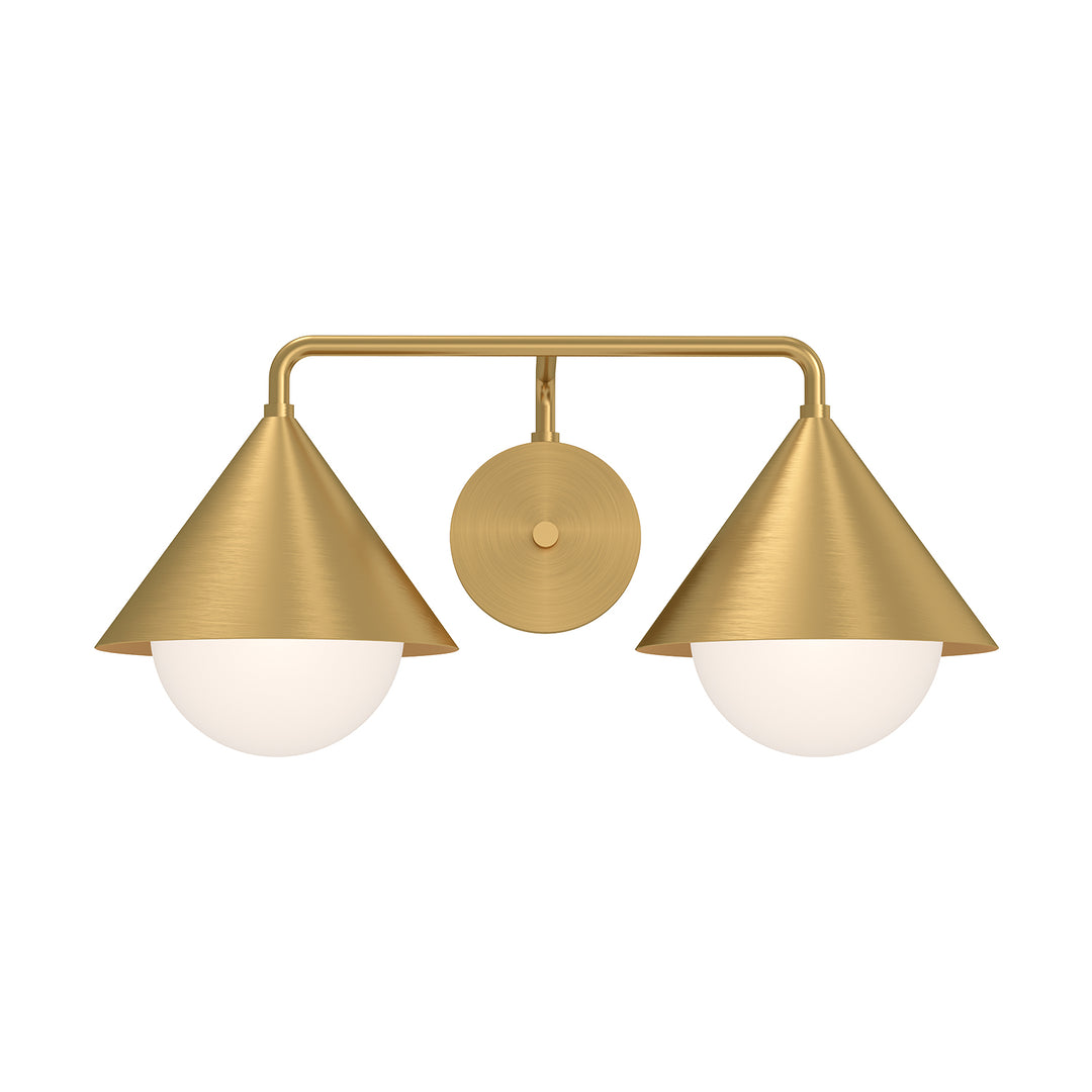 Alora Mood remy VL485221BGOP Bath Vanity Light 18 in. wide - Brushed Gold/Opal Glass