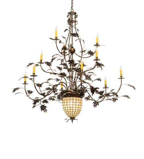 Meyda Tiffany Greenbriar Oak 10009 Chandelier Light - Antique Copper