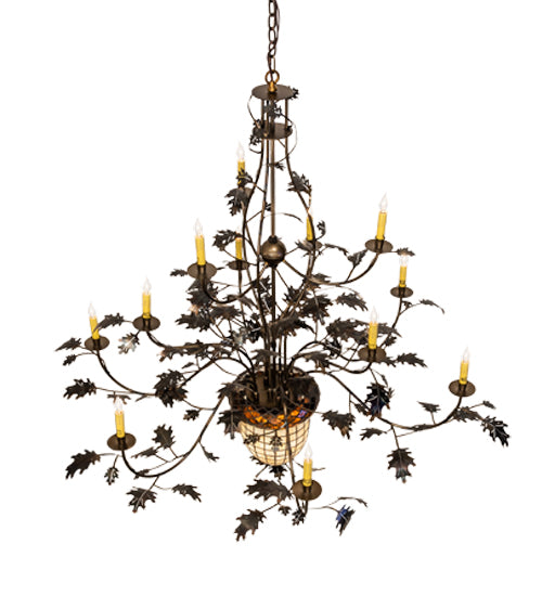 Meyda Tiffany Greenbriar Oak 10009 Chandelier Light - Antique Copper
