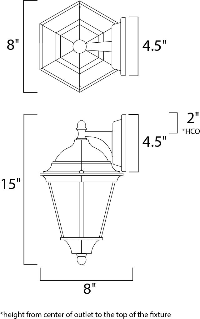 Hinkley Lighting 1000BK  Republic Outdoor Black