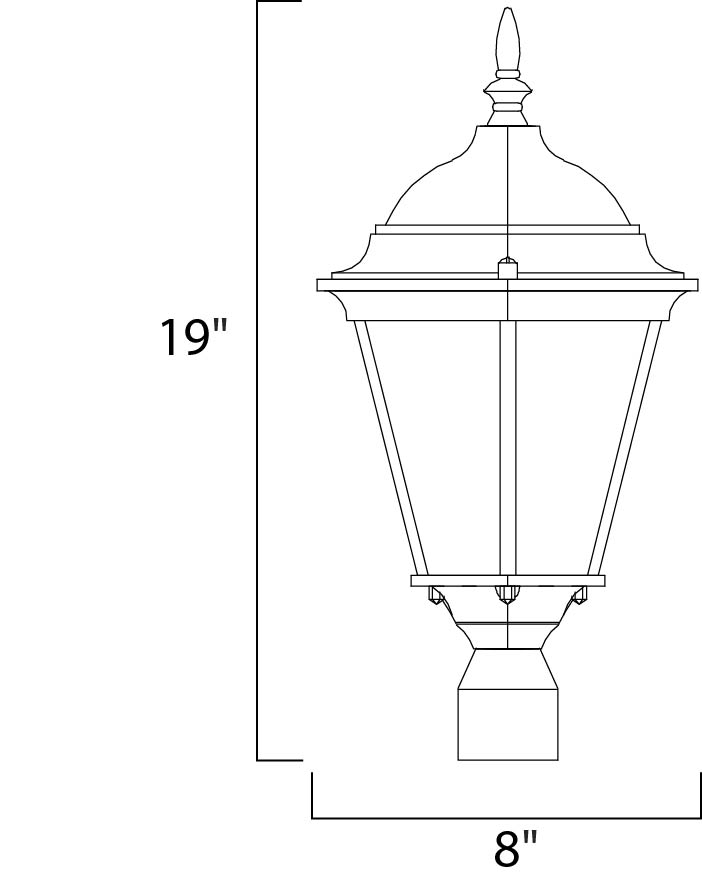 Hinkley Lighting 1001BK  Republic Outdoor Black